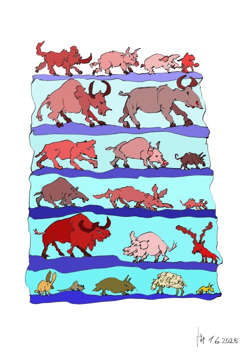 zeilenzeichnung tiere